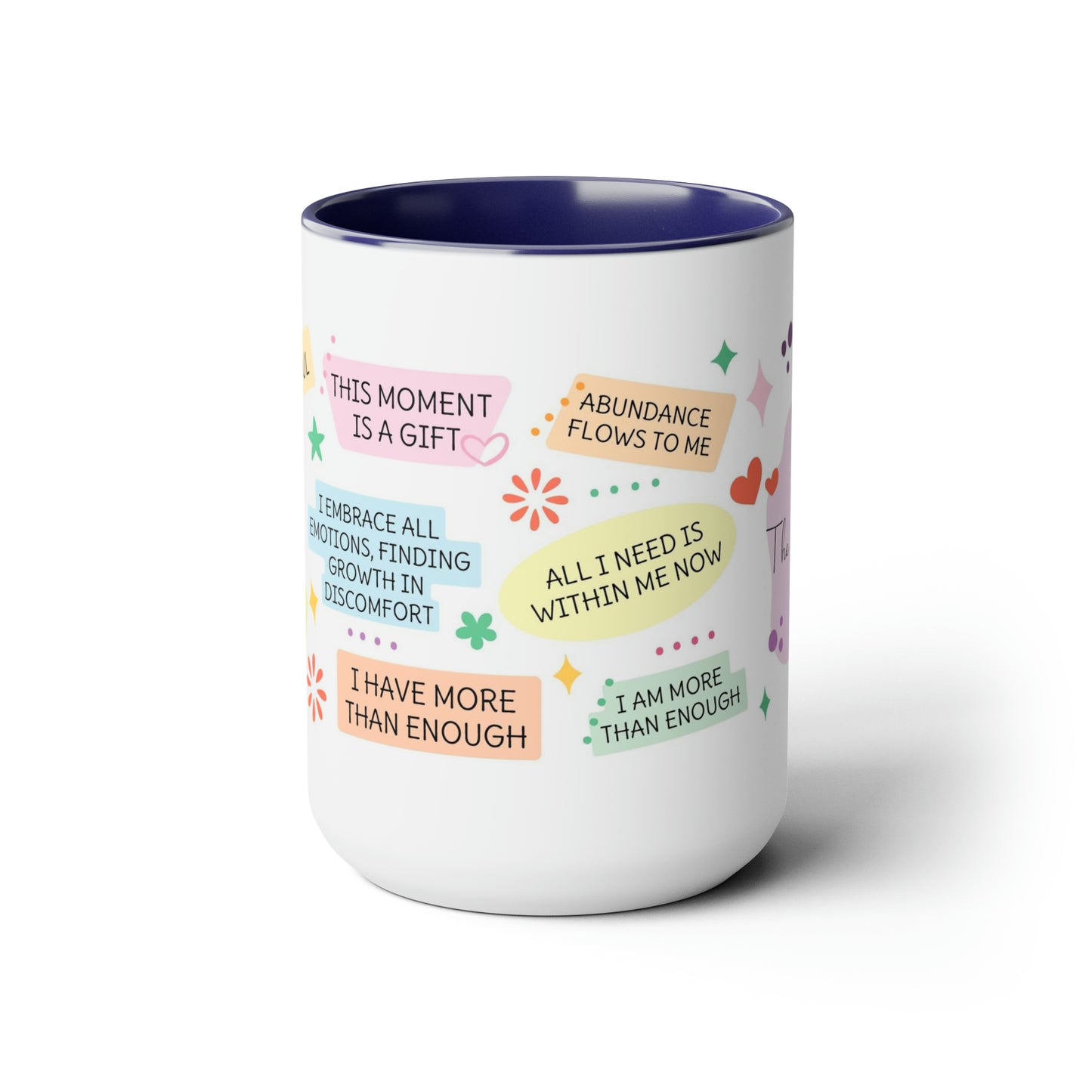 Enneagram 7 Affirmations  Two-Tone Coffee Mugs, 15oz