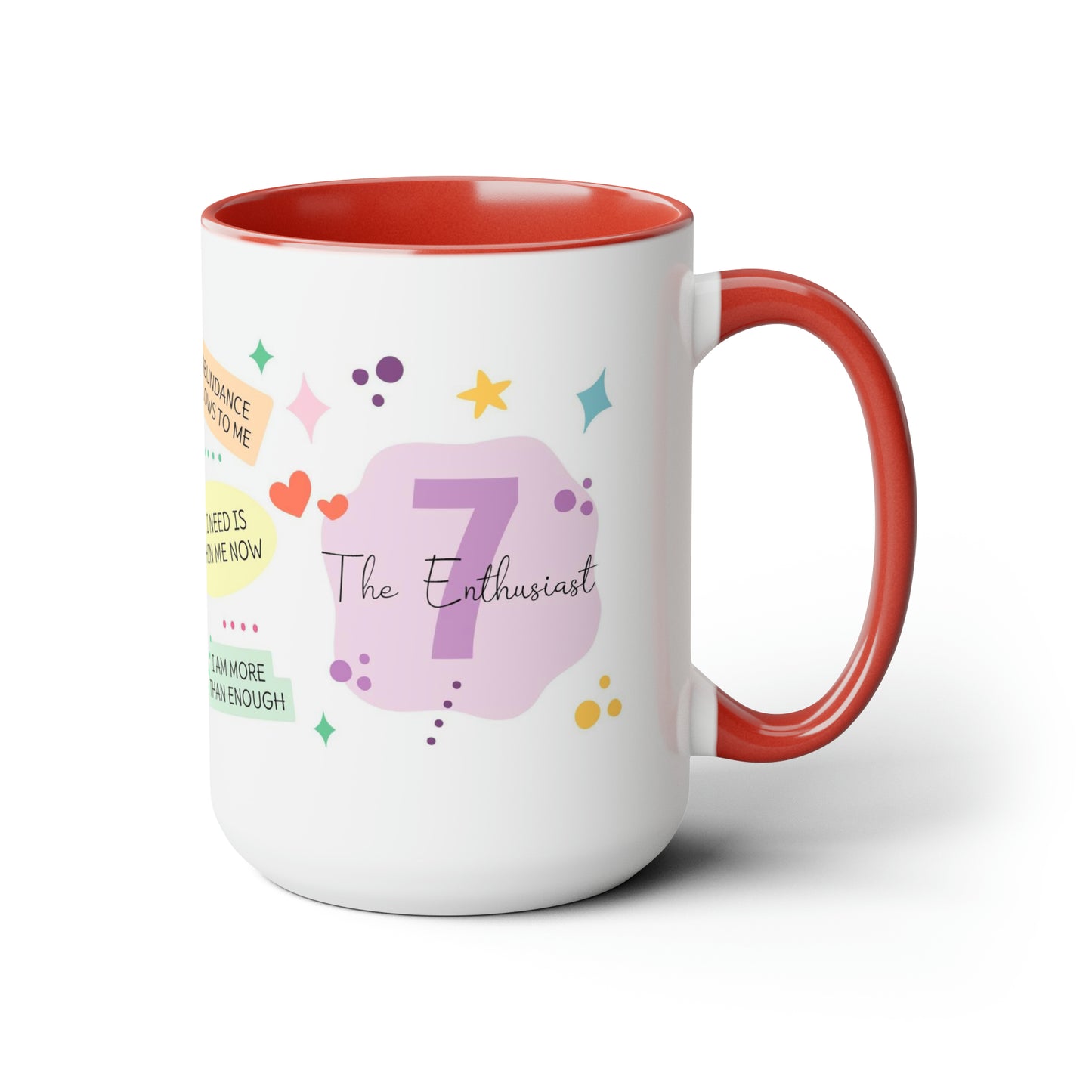 Enneagram 7 Affirmations  Two-Tone Coffee Mugs, 15oz