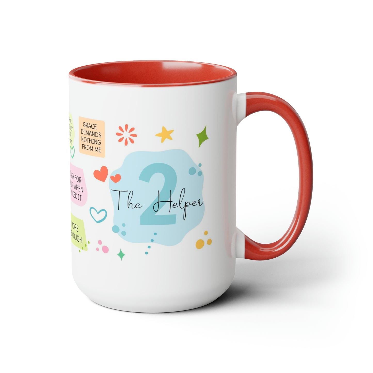 Enneagram 2  Affirmations  Two-Tone Coffee Mugs, 15oz