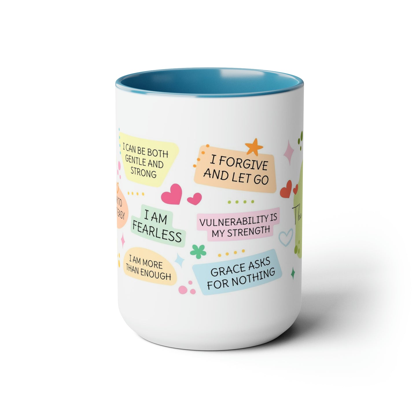 Enneagram 8 Affirmations  Two-Tone Coffee Mugs, 15oz