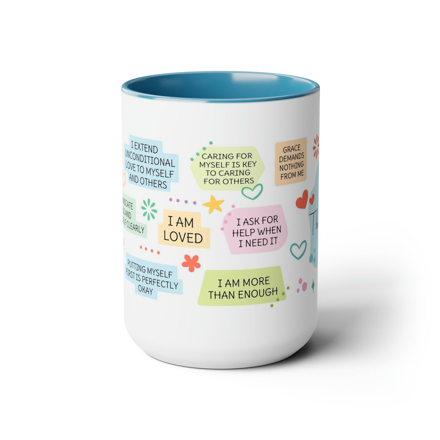 Enneagram 2  Affirmations  Two-Tone Coffee Mugs, 15oz