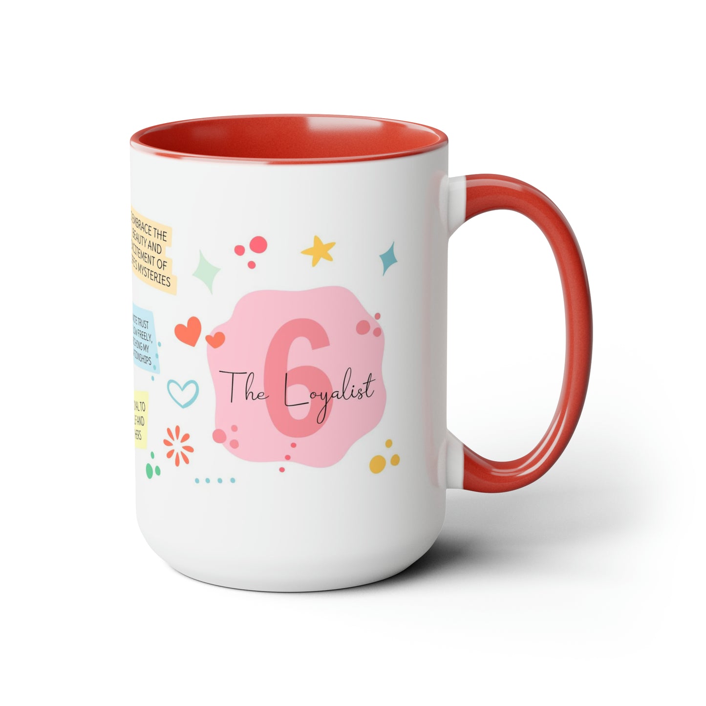 Enneagram 6 Affirmations  Two-Tone Coffee Mugs, 15oz
