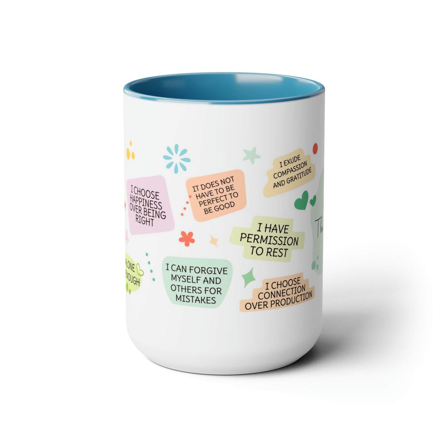 Enneagram 1  Affirmations  Two-Tone Coffee Mugs, 15oz