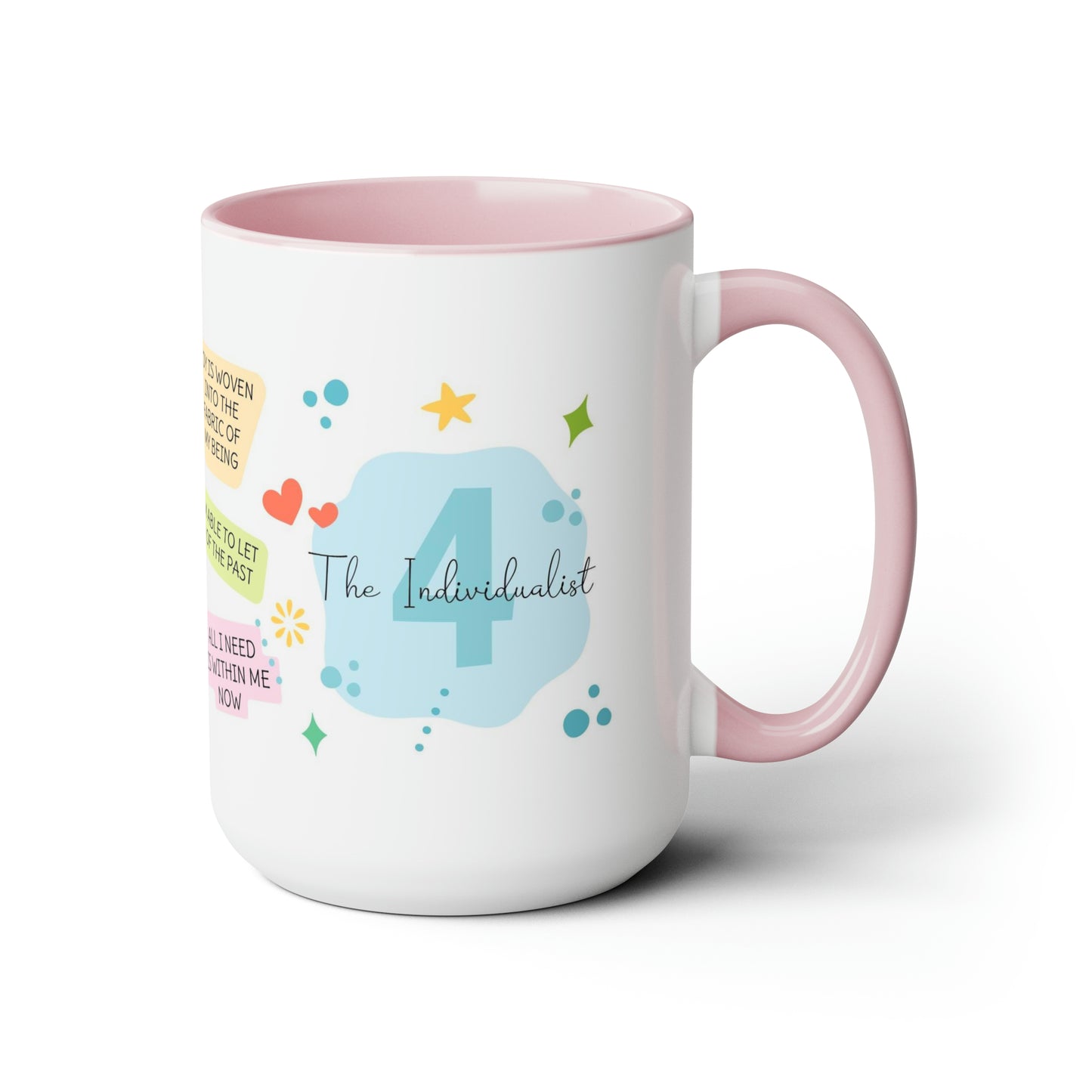Enneagram 4  Affirmations  Two-Tone Coffee Mugs, 15oz