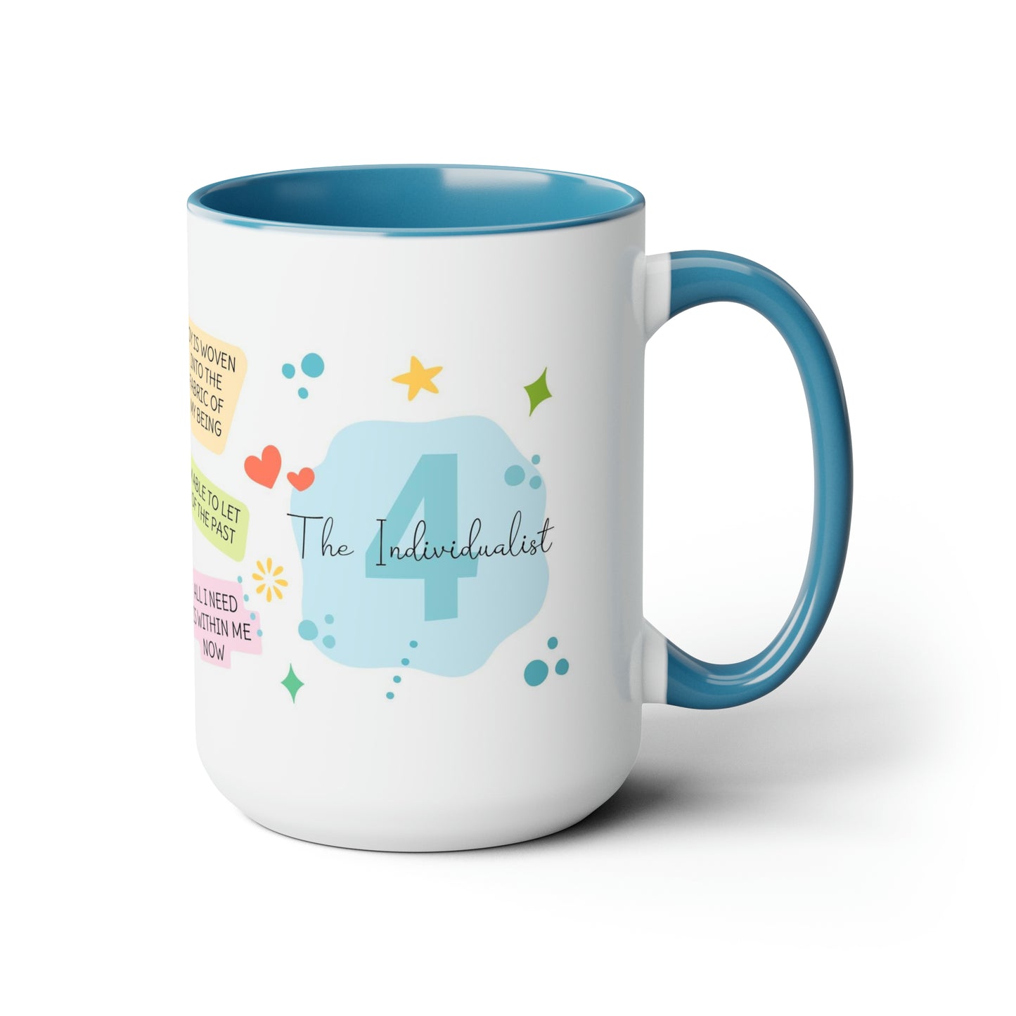 Enneagram 4  Affirmations  Two-Tone Coffee Mugs, 15oz