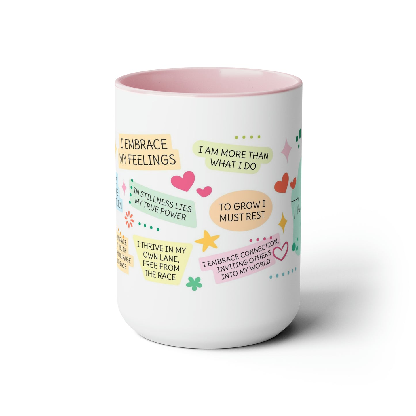 Enneagram 3 Affirmations  Two-Tone Coffee Mugs, 15oz